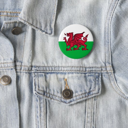 Welsh Dragon Ronde Button 5,7 Cm (In situ)