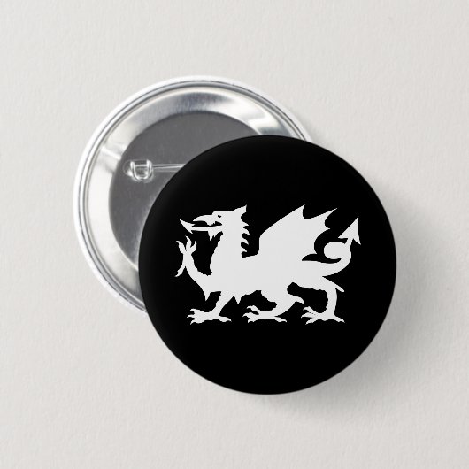 Welsh Dragon Ronde Button 5,7 Cm (Voorkant /achterkant)