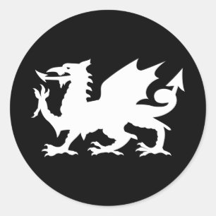 Welsh Dragon Ronde Sticker