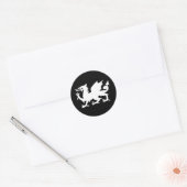 Welsh Dragon Ronde Sticker (Envelop)