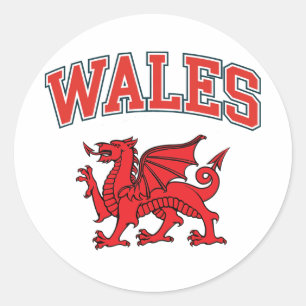 Welsh Dragon Ronde Sticker