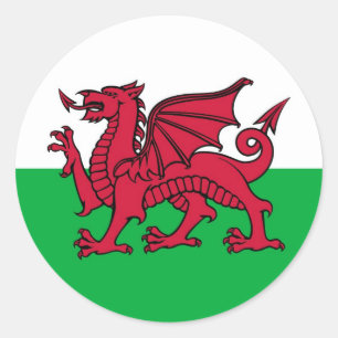 Welsh Dragon Ronde Sticker