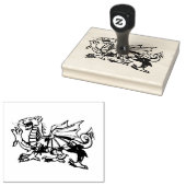 Welsh dragon rubber stempels. rubberstempel (Gestempeld)