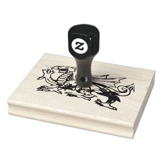 Welsh dragon rubber stempels. rubberstempel (Stempel)