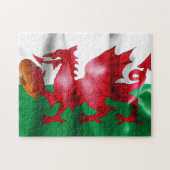 Welsh Dragon Rugby Ball Flag Legpuzzel (Horizontaal)