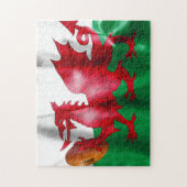 Welsh Dragon Rugby Ball Flag Legpuzzel (Verticaal)