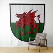 Welsh Dragon Shield - Symbool van kracht en erfgoe Wandkleed (In situ)