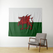Welsh Dragon Shield - Symbool van kracht en erfgoe Wandkleed (In Situ (horizontaal))