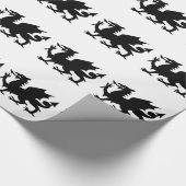 Welsh Dragon Silhouette Cadeaupapier (Hoek)