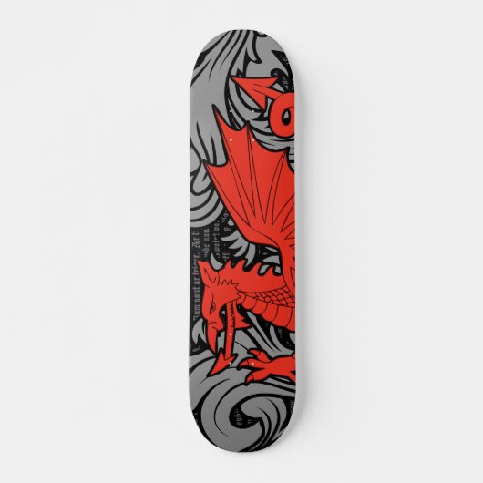 Welsh Dragon Skateboard Deck (Voorkant)