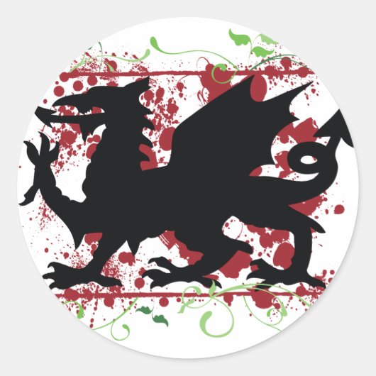 Welsh Dragon Stickers (Voorkant)