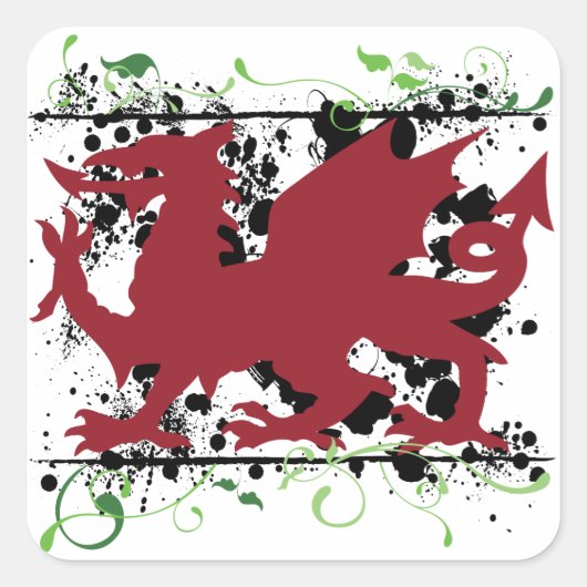 Welsh Dragon Stickers (Voorkant)