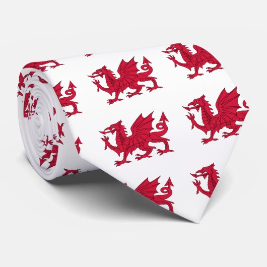Welsh dragon stropdas (Opgerold)