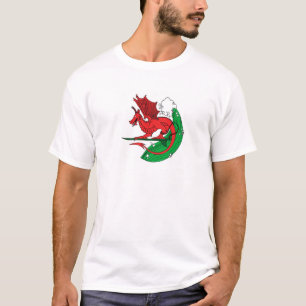 Welsh Dragon Surfing T-shirt