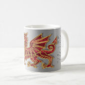 Welsh Dragon Sylish, White 11 oz Classic White Mok (Voorkant rechts)