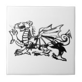Welsh Dragon tegels Tegeltje (Voorkant)