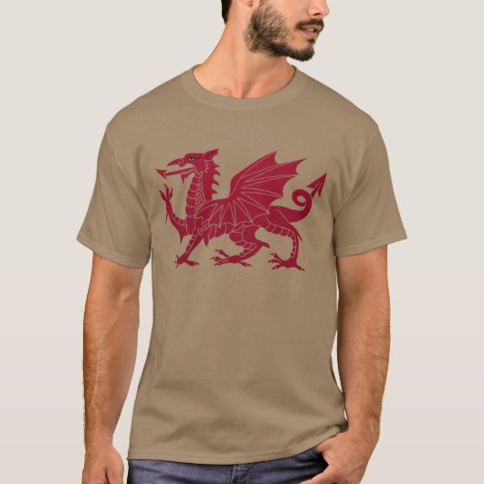 Welsh Dragon Y Ddraig Goch Shirt (Voorkant)
