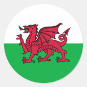 Welsh drakenvlag sticker (Voorkant)