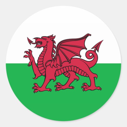 Welsh drakenvlag sticker (Voorkant)