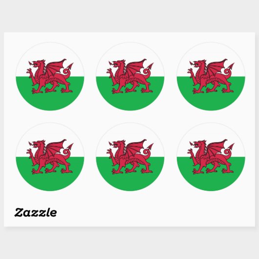 Welsh drakenvlag sticker (Vel)
