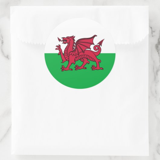 Welsh drakenvlag sticker (Tas)