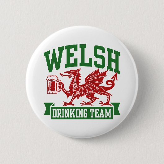 Welsh Drink Team Ronde Button 5,7 Cm (Voorkant)