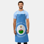 Welsh Engel Hanukkah-vlag Gepersonaliseerd Groot Schort (Gedragen)