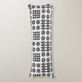 Welsh Faux Tapestry Black and White Body Pillow Lichaamskussen (Voorkant Verticaal)