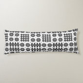 Welsh Faux Tapestry Black and White Body Pillow Lichaamskussen (Achterkant)
