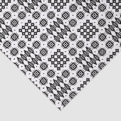 Welsh Faux Tapestry Black and White Tissue Paper Tissuepapier (Detail)