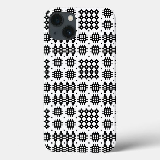 Welsh Faux Tapestry Black en White iPad Mini Case (Achterkant)