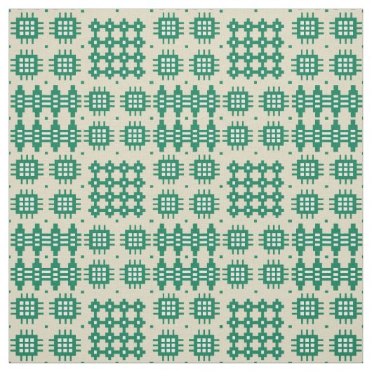 Welsh Faux Tapestry Dark Green over Taupe Pattern Stof (Swatch)
