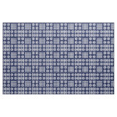 Welsh Faux Tapestry White op Dark Blue Stof (Fat Quarter)