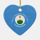 Welsh Flag Angel Hanukkah Keramisch Ornament (Voorkant)