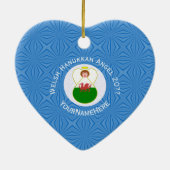 Welsh Flag Angel Hanukkah Keramisch Ornament (Achterkant)