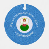 Welsh Flag Angel Hanukkah Metalen Ornament (Voorkant)