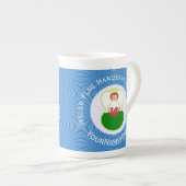 Welsh Flag Angel Hanukkah Porselein Kop (Voorkant rechts)