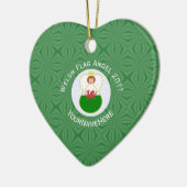 Welsh Flag Angel KerstGreen White Keramisch Ornament (Links)