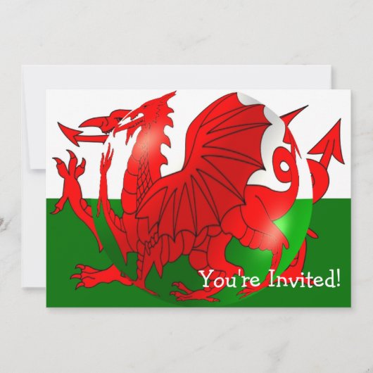 Welsh Flag Any Occasion Kaart (Voorkant)