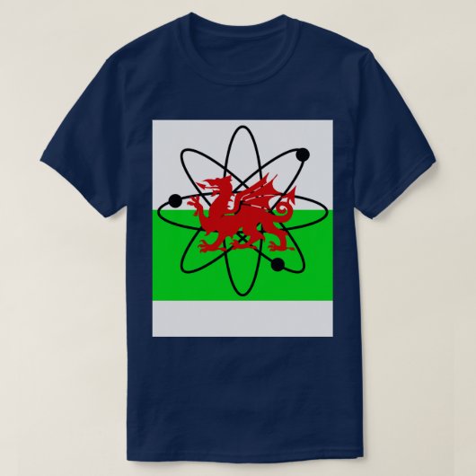 Welsh Flag Atomic Dragon 1 T-shirt (Design voorkant)