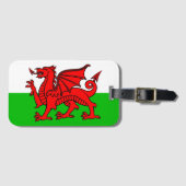 Welsh flag bagagelabel (Voorkant (horizontaal))