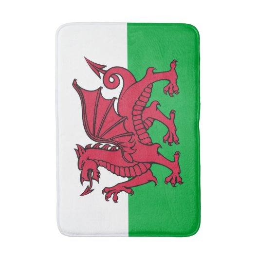 Welsh Flag Bath Mat (Voorkant Verticaal)