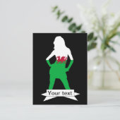 Welsh flag briefkaart (Staand voorkant)