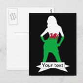Welsh flag briefkaart (Voorkant / Achterkant)