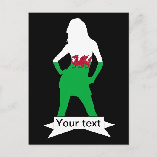 Welsh flag briefkaart (Voorkant)