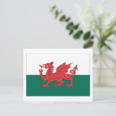 Welsh Flag Briefkaart (Staand voorkant)