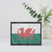 Welsh Flag Briefkaart (Staand voorkant)