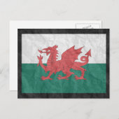 Welsh Flag Briefkaart (Voorkant / Achterkant)