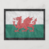 Welsh Flag Briefkaart (Voorkant)