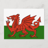 Welsh Flag Briefkaart (Voorkant)